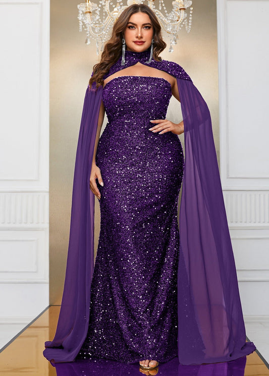 Enchanted Twilight Sequined Plus Size Gown