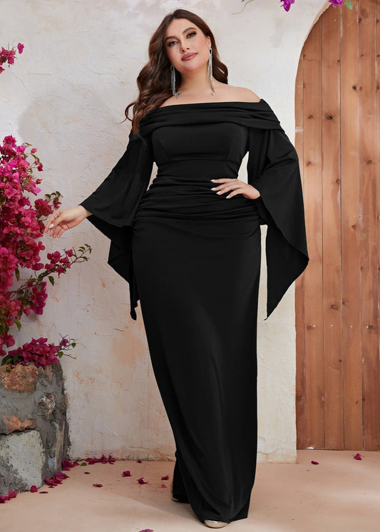 Regal Elegance Off-Shoulder Plus Size Gown