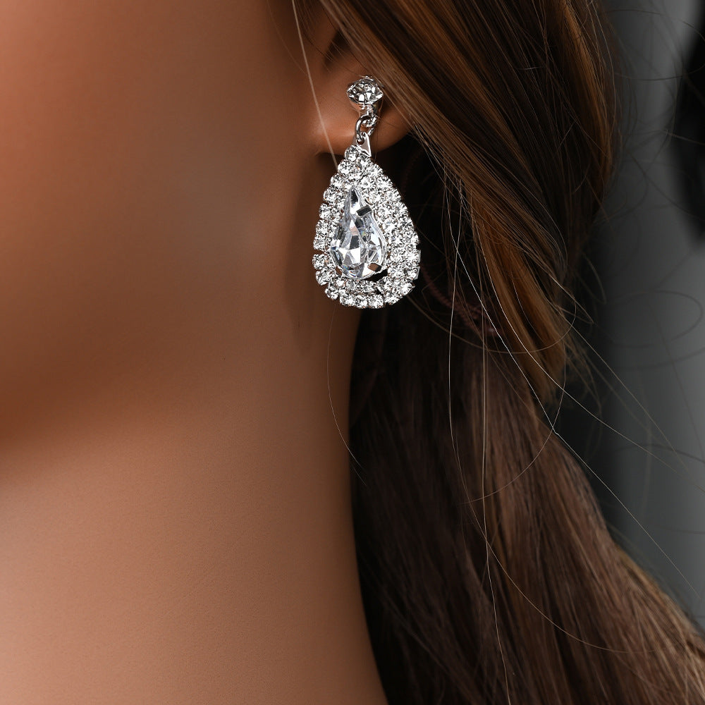 Teardrop Crystal Bridal Jewelry Set