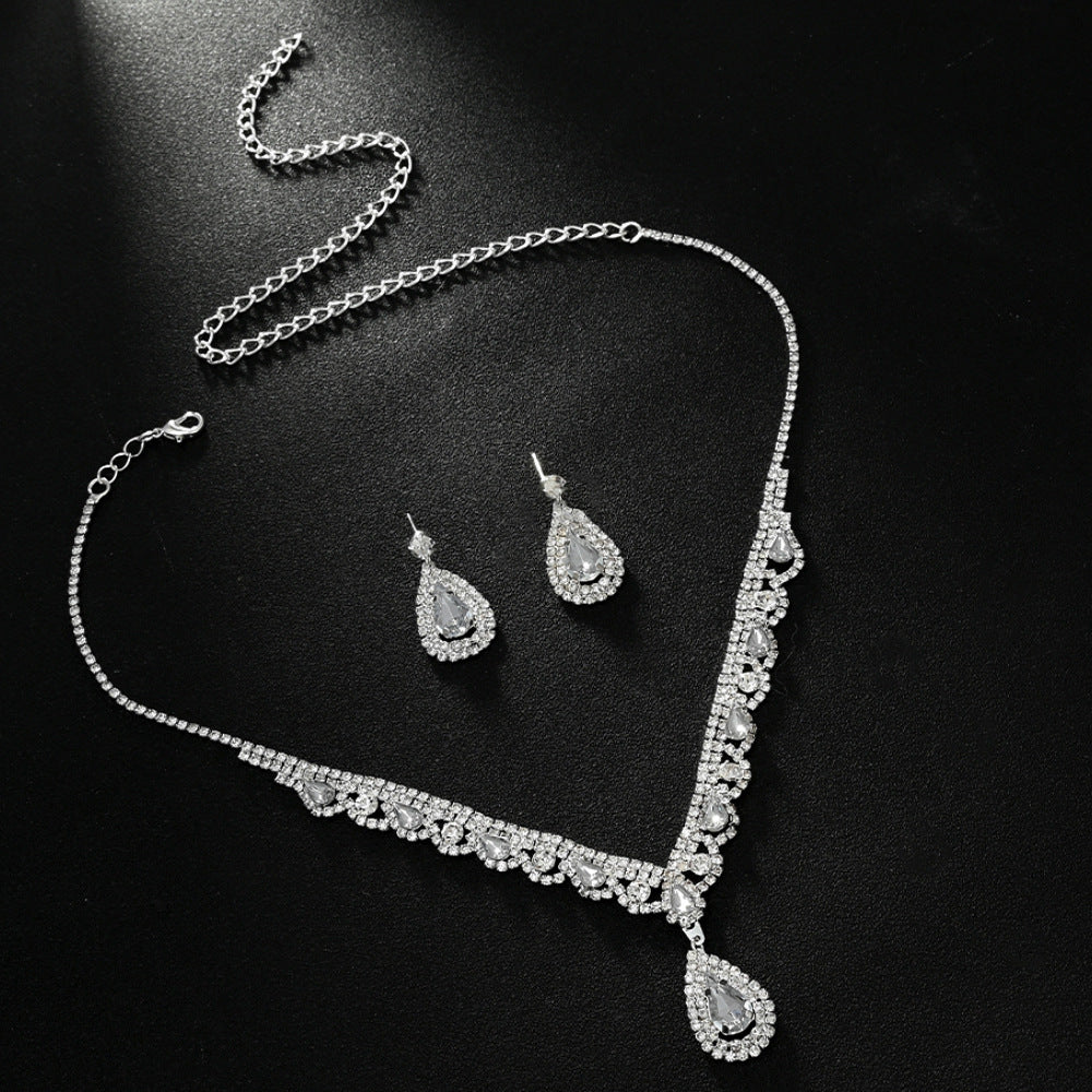 Teardrop Crystal Bridal Jewelry Set