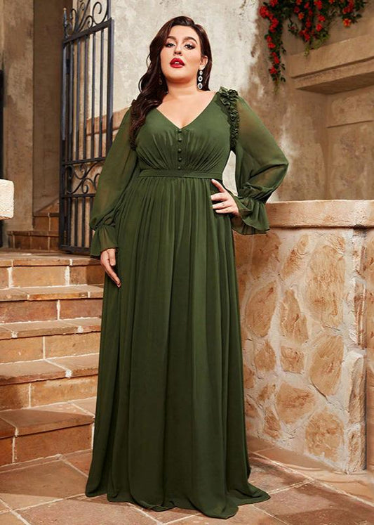 Enchanted Forest Plus Size Evening Gown