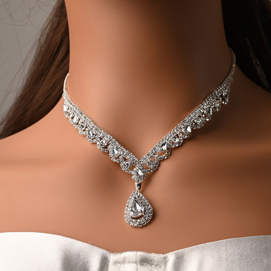 Teardrop Crystal Bridal Jewelry Set