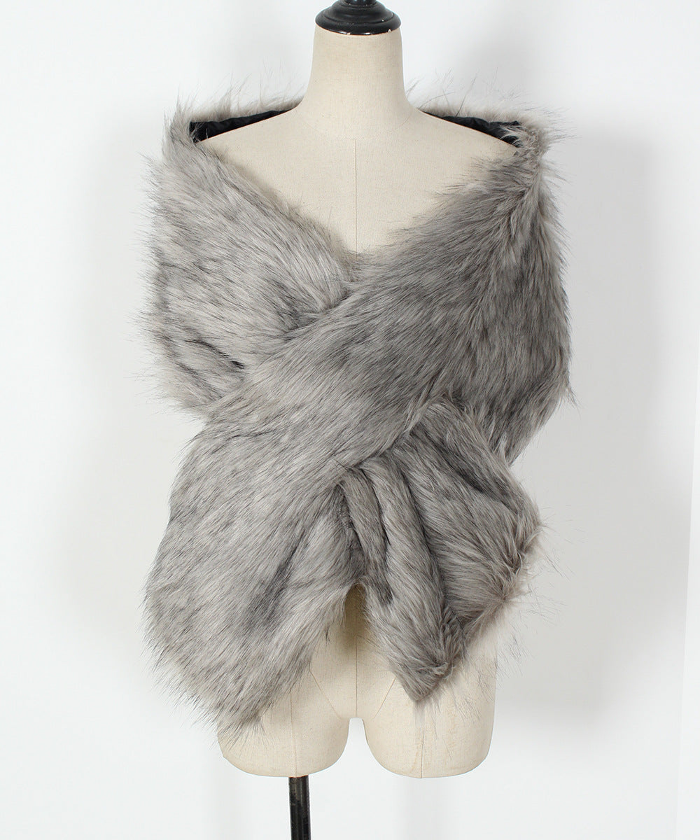 Winter Whisper Luxurious Faux Fur Stole